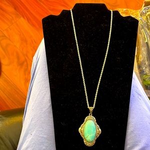 Vintage Silver turquoise necklace. May need cleaning